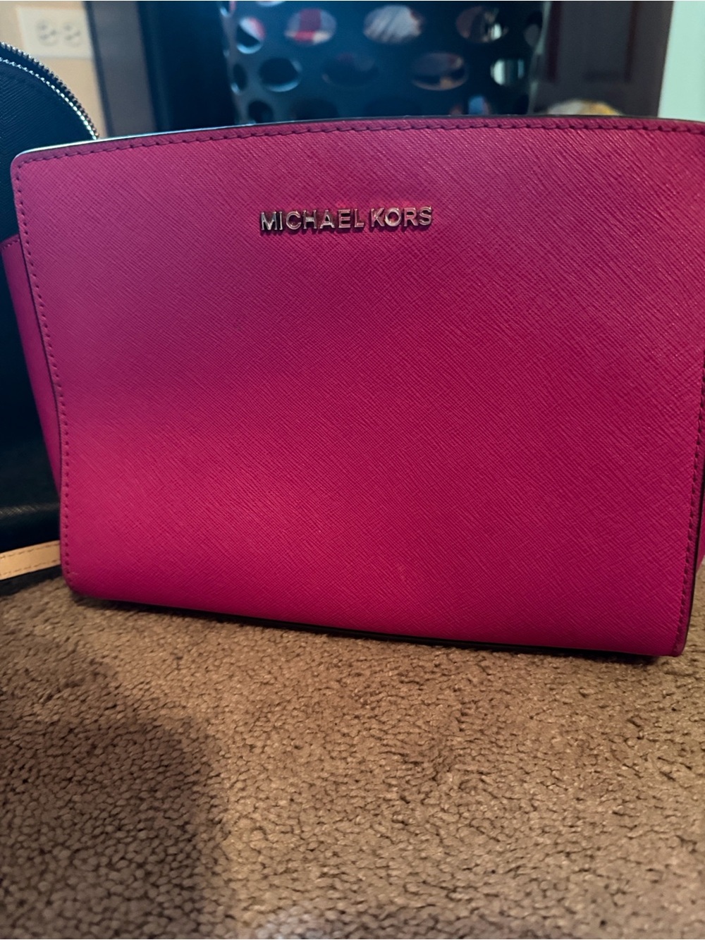 Michael Kors Hot Pink Saffiano Crossbody Bag